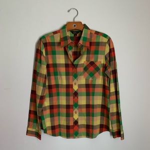 L.L. BEAN Checkered Button-Down Shirt